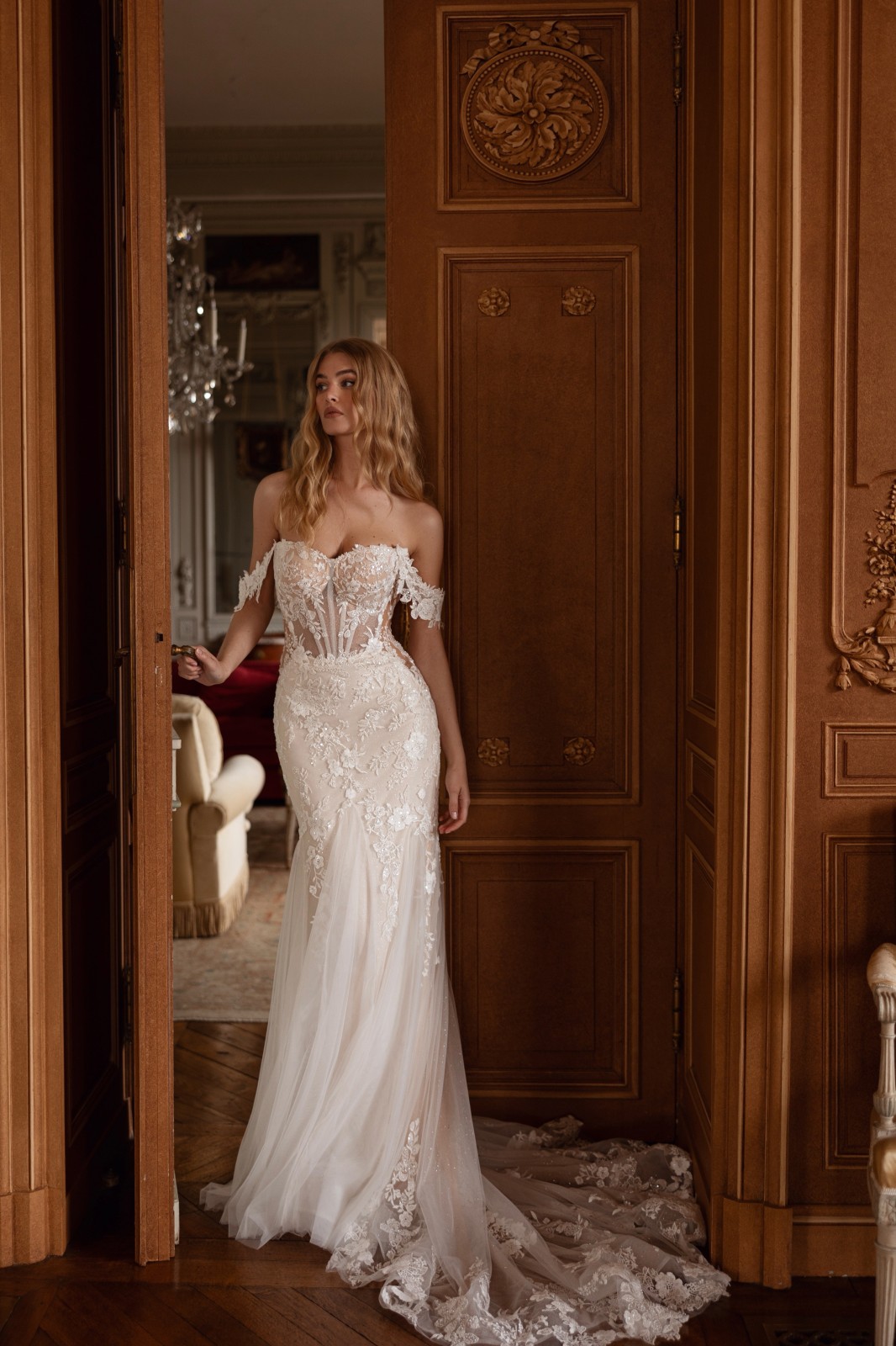 Robe de mariée sirène bustier M