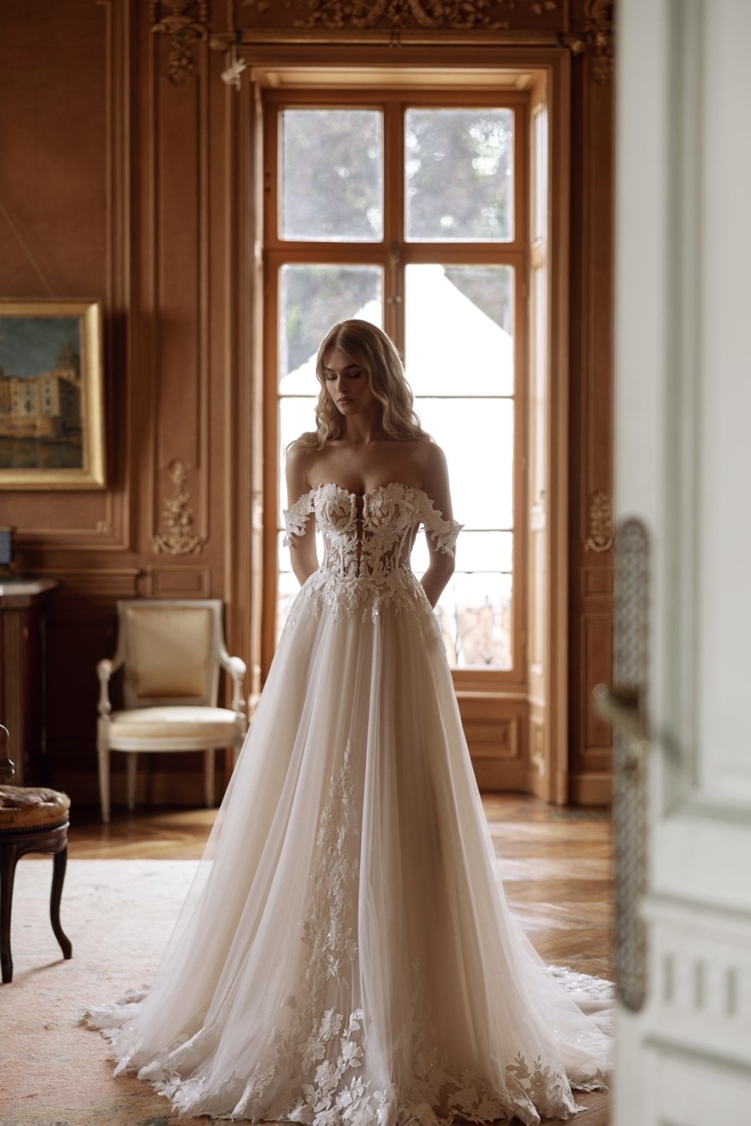 Robe de mariée trapèze bohème chic à Marseille près d'Aubagne 