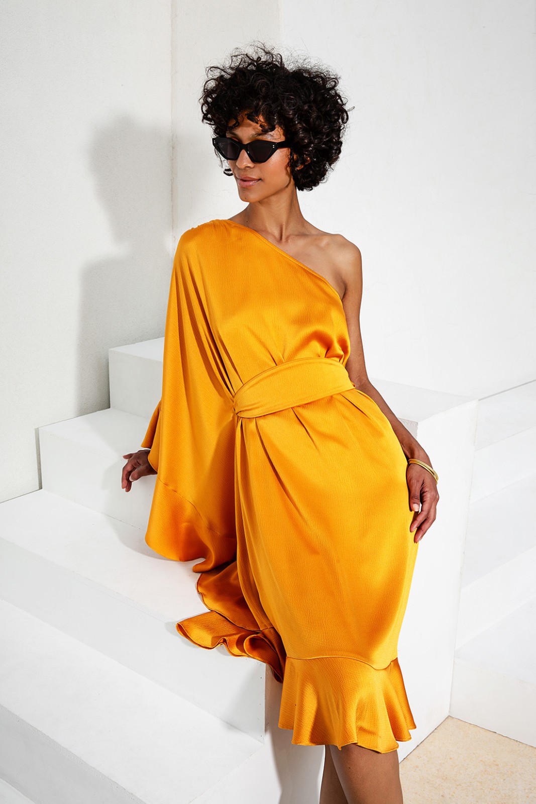 Robe de soirée avec longueur midi