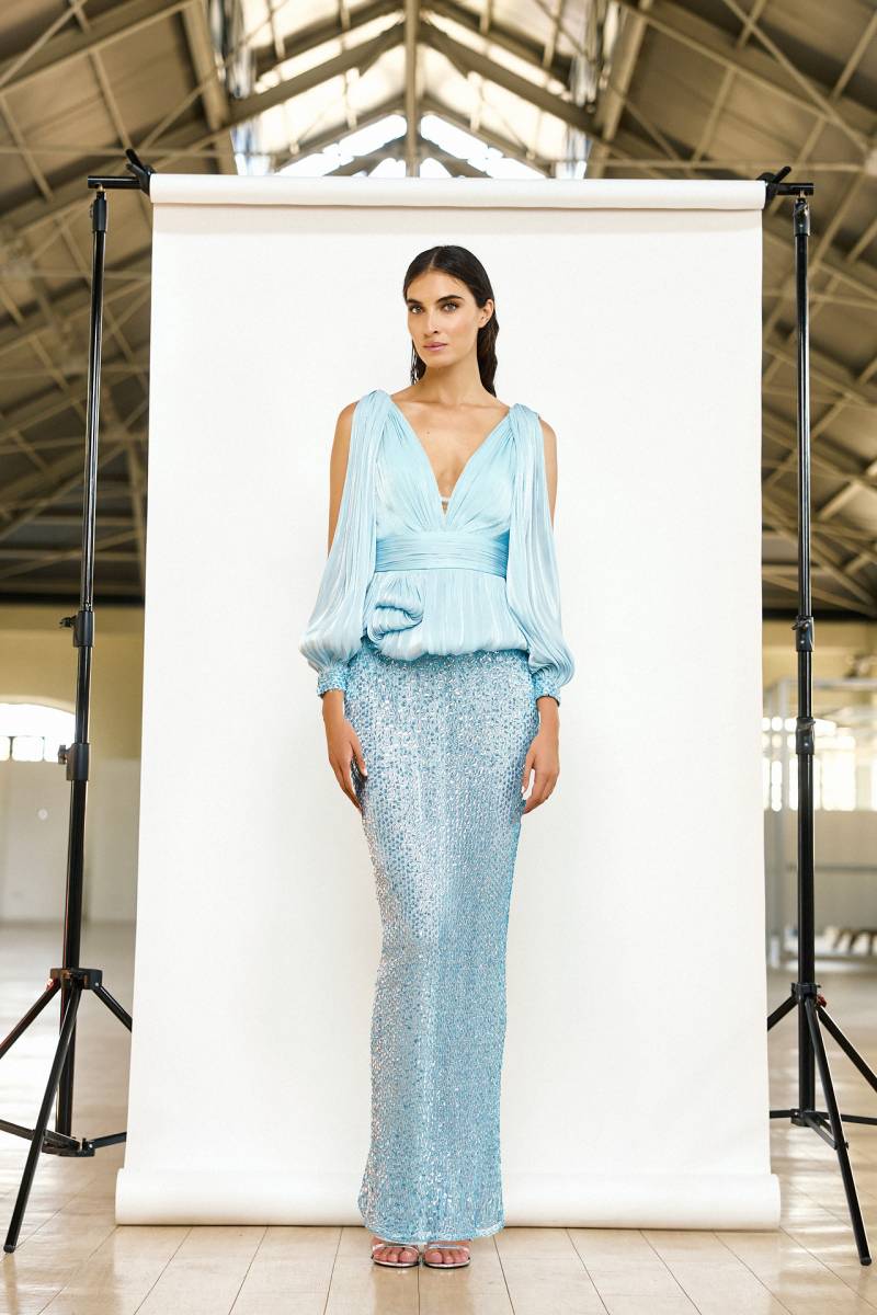 Ensemble jupe longue de soirée pour maman de mariée à Marseille proche de la Valentine