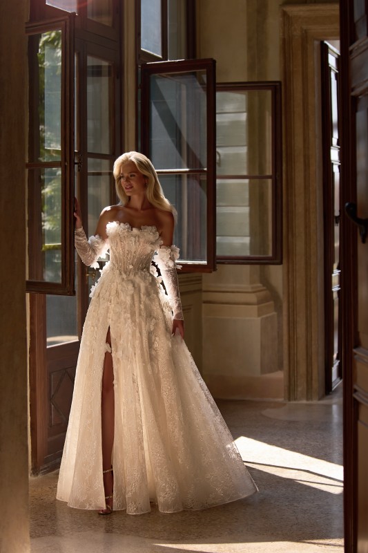 Robe de mariée trapèze bustier corseté Marseille centre-ville 